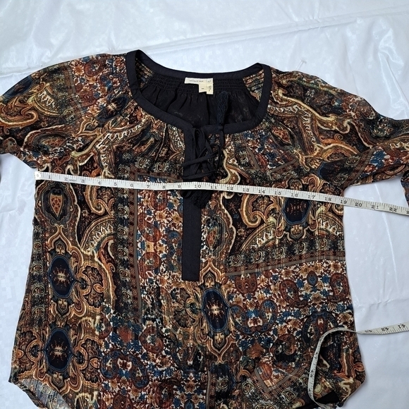 ANTHROPOLOGIE meadow rue marya peasant blouse - Picture 10 of 12